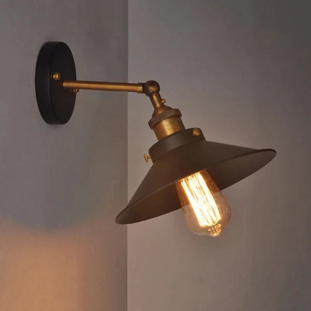 Wandleuchter- Licht Antik Retro Vintage Industriell Holz Wandleuchten Lampe