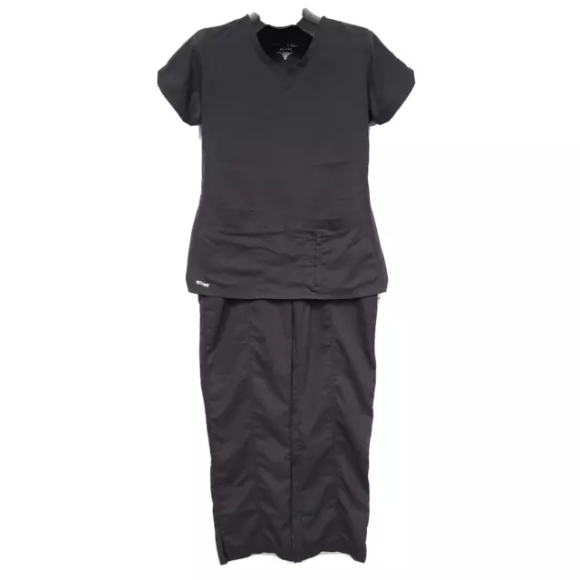 Grey's Anatomy by Barco Scrub Set Women's Black Active V-Neck Top & Pants Size M