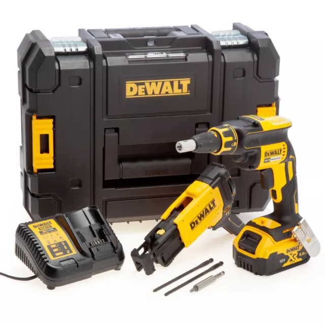 Dewalt 18V Brushless Collationnées Cloison Sèche Tournevis 1 X 5.0Ah Batterie