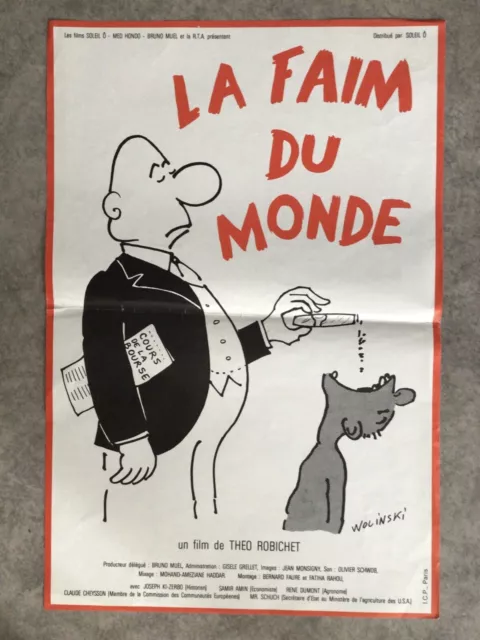 La faim du monde Affiche Cinéma 1981 Original Small French Movie Poster Wolinski