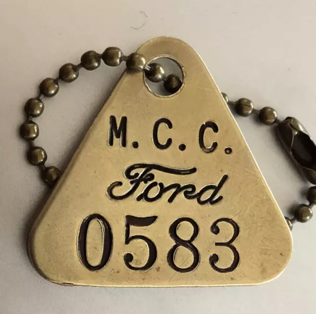 Vintage Ford Tool Check Out Tag: MCC #0583;  MICHIGAN CASTING CO, Flat Rock MI