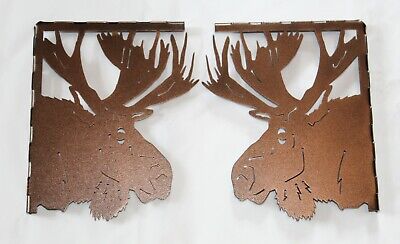 Bracket Set Moose Wall Shelf or Window Box Planter Bracket Plasma Cut Metal Art