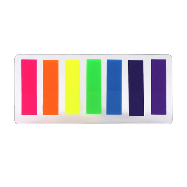 Shaped Page Marker Colorful Index Tabs Fluorescent Sticky C8R6