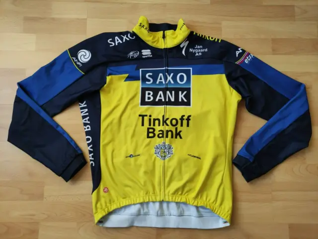 Giacca da ciclismo invernale da uomo Saxo Tinkoff Team Full Gore...