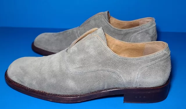 John Varvatos Star USA Men's Waverly Gray Suede Laceless Oxford Shoes Size 10 M 3