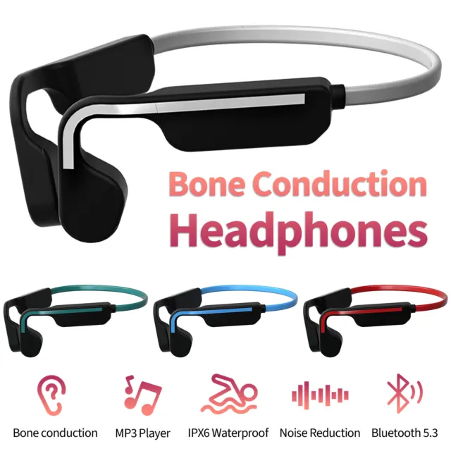 Bone Conduction Headset Bluetooth 5.3 Wireless Outdoor Sport Open Ear Headphones