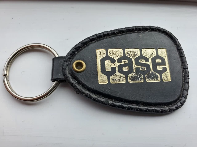 Vintage CASE Black Plastic Keychain
