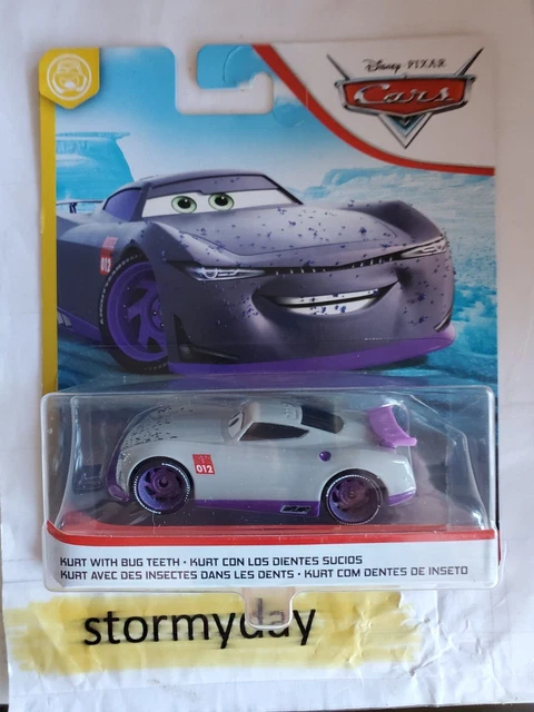 DISNEY PIXAR CARS KURT BUG TEETH # 012 purple spoiler race car New Gen