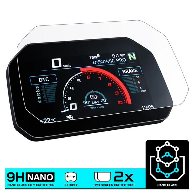 Proteggi Schermo NANO GLASS Per Cruscotto Kawasaki Ninja 650 (2020-) – Vetro Flessibile Anti-Graffio, Facile Da Montare