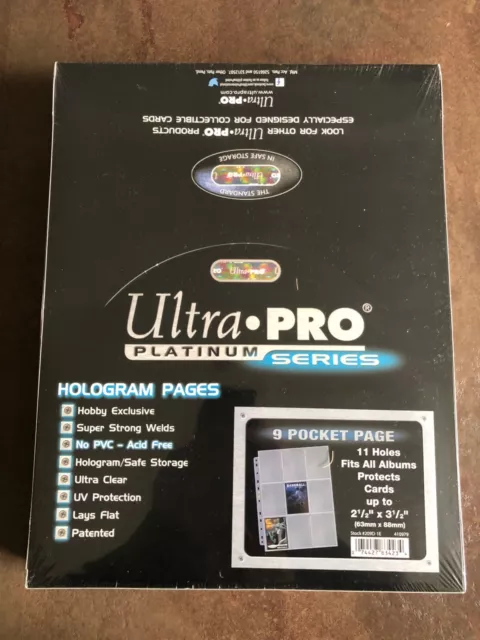 Feuilles de classeur rangement cartes (100) - Ultra Pro Platinum