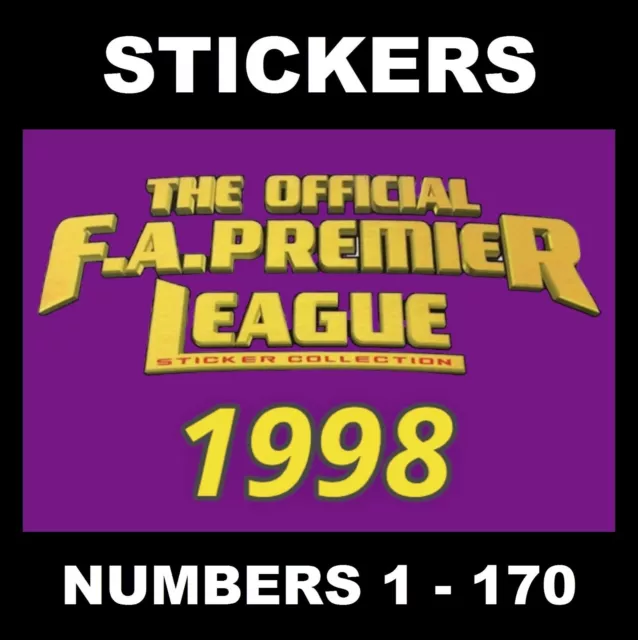 Merlin 1998 Premier League football stickers #1 - 170