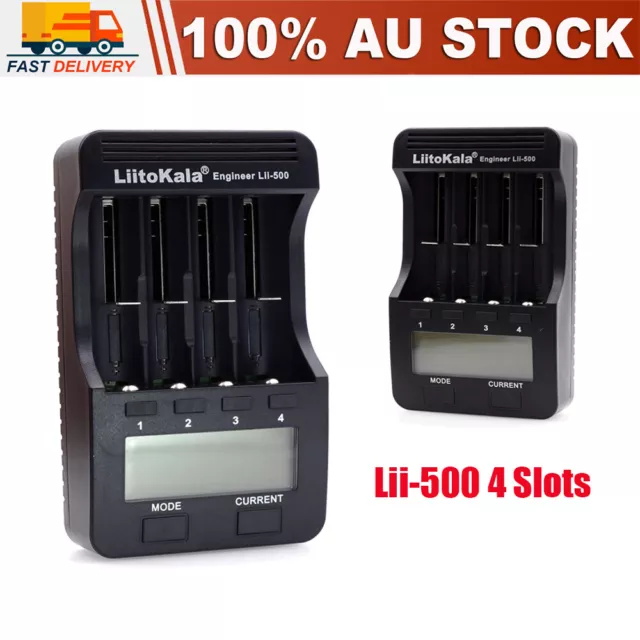 LiitoKala Lii-500 4Slots Smart Intelligent Battery Charger for 3.7V Battery NEW