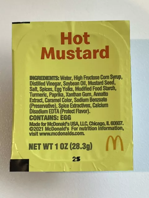 (60) FRESH McDonald's HOT MUSTARD Sauce Chicken Nuggets Dipping Cup Containers