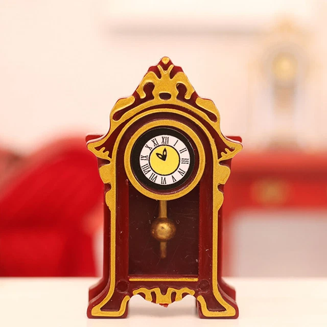 Mini horloge à pendule de maison, 2 pièces, Style Vintage, Simulation