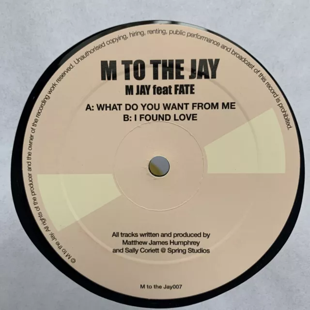 M To The JAY - What Do You Want From Me - Donk Scouse  12” DJ Vinyl