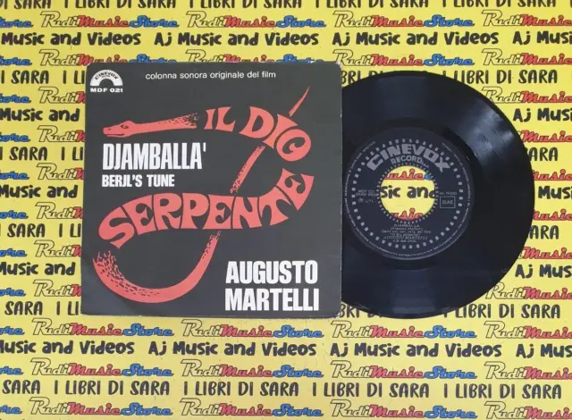 LP*45 7"AUGUSTO MARTELLI Il dio serpente Beryl's tune Djamballa 1971 italy