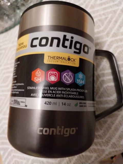 Contigo Streeterville Desk Mug, insulated coffee mug with stainless steel handle