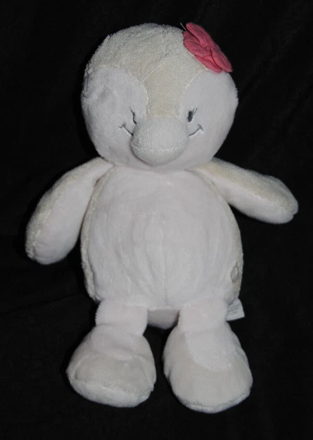 Doudou peluche pingouin fleur rose NOUKIE'S NOUKIES Coco et Daisy 25 Cm TTBE