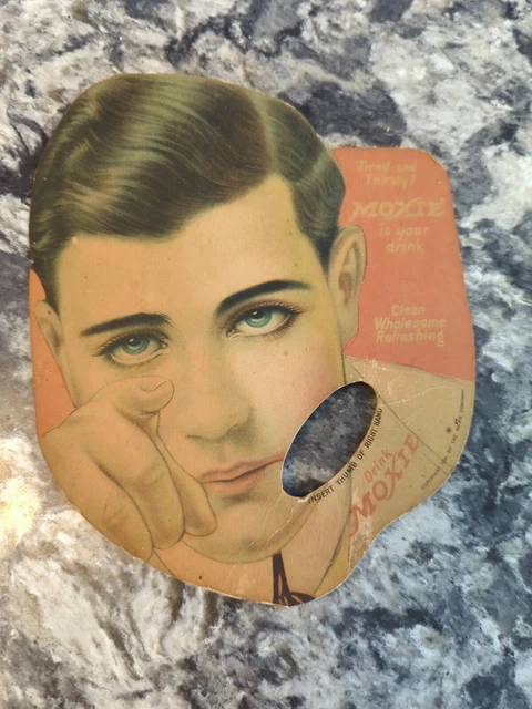 Antique Vintage Ephemera MOXIE Fan Presented by the Moxiemoble Driver in 1921