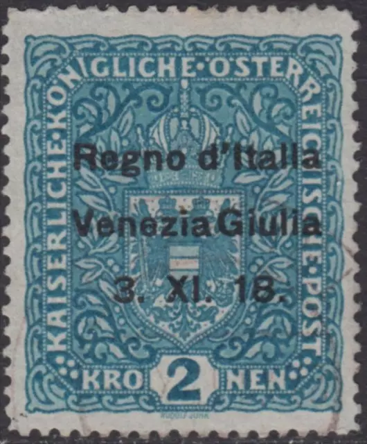 Italy 1918 - Venezia Giulia Sassone n.15 usato cv 1020$  Certificate