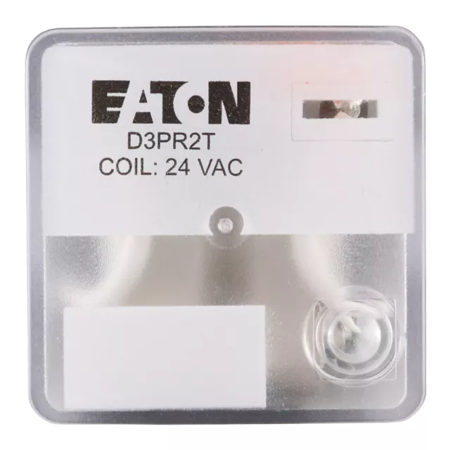Eaton D3Pr2T Ice Cube Relay, D3, 8-Pin, 12A, 24Vac, Dpdt, General Purpose