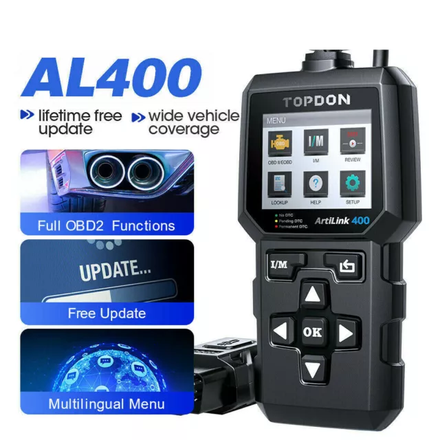 NEW AL400 OBD OBD2 Car Diagnostic Fault Reset Code Reader Engine Scanner Tool