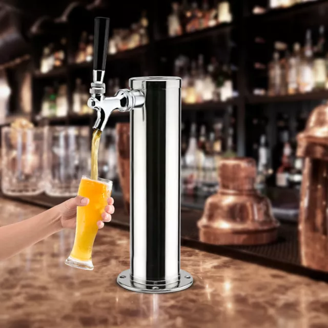 Draft Beer Tower Wine Dispensing Stainless Steel Single Tap Home Bar Kegerator 3