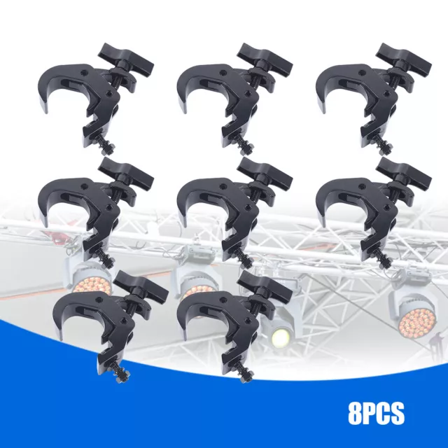 8 Pcs Stage Lighting Clamps Heavy Duty DJ Light Truss Clamp Set For 40-52mm Pipe