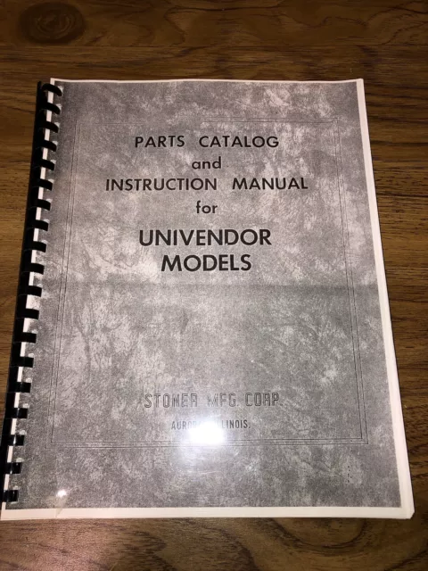 Deluxe Bound Univendor Stoner Candy Machine 78 Page Instruction And Parts Manual