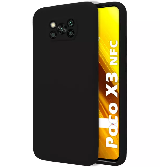 Funda Silicona Líquida Ultra Suave para Xiaomi POCO X3 NFC / X3 Pro Negra