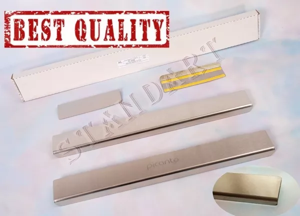 KIA PICANTO 5d II 2011- Stainless Steel Door Sill Guard Covers Scuff Protectors