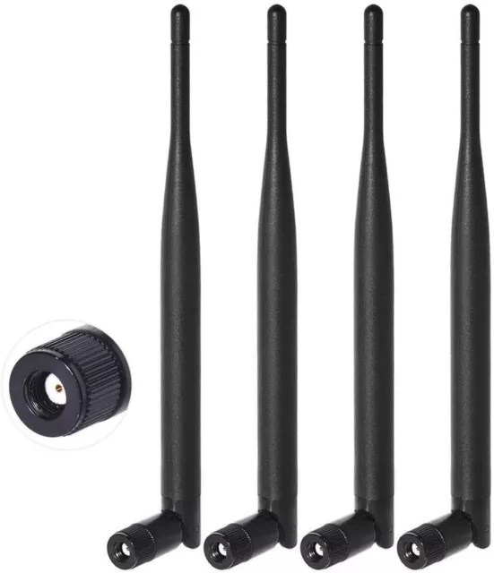 4-Pack Dual Band WiFi 2.4GHz 5GHz 6dBi MIMO RP-SMA Male Antenna for WiFi Router