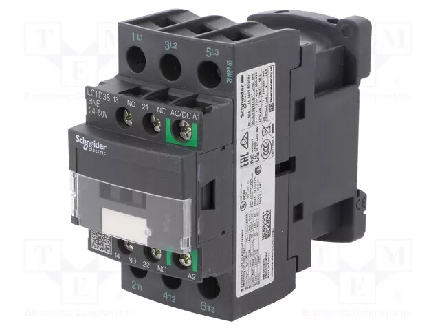 1 piece, Contactor: 3-pole LC1D38BNE /E2UK