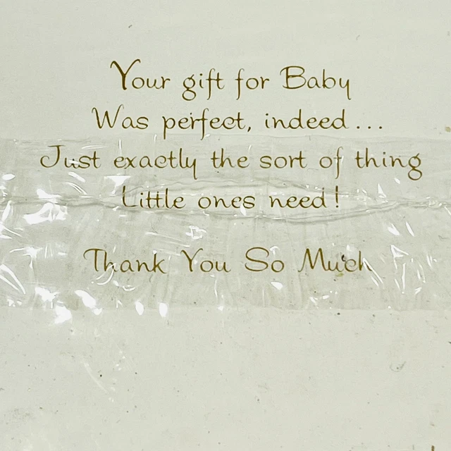 1970s Thank You Cards Baby Gift Shower  10 Count w/ Envelopes New in Package 5” 2