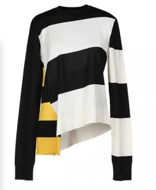 Calvin Klein 205W39NYC NWT  Black White Yellow Jumper Size XS