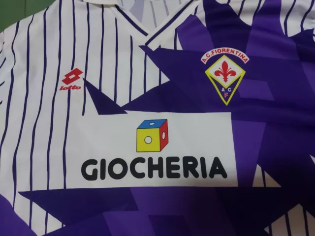 Acf Fiorentina   Vintage Lotto Giocheria Jersey  Trikot Camiseta Very  Nice  !