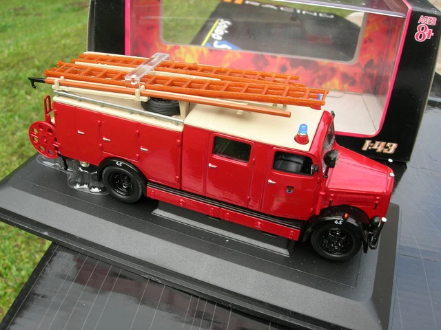 Camion De Pompier DIANO Magirus – Échelle 1/43 – Métal – Longueur 21 Cm – Occasion Très Bon état – Rare