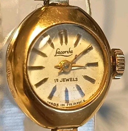 Montre Vintage LACORDA Mécanique à Remontage Manuel - Fonctionne Bien, Dorure Impeccable, Occasion
