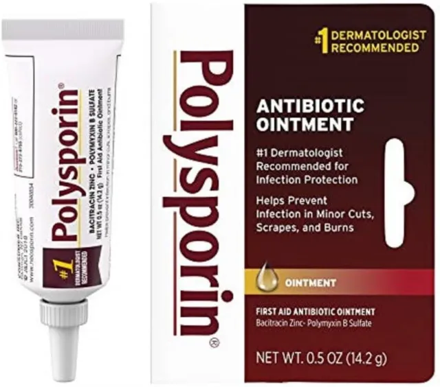 Polysporin First Aid Topical Antibiotic Ointment for Infection Protection 0.5 oz