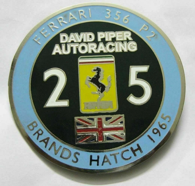 Ferrari 365P2 Marque Hatch 1965 Voiture Grill Badge Emblème Logos Métal Email