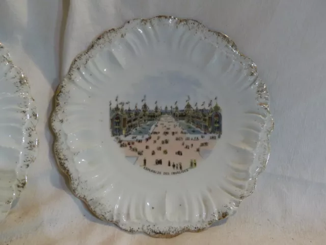 'assiettes  porcelaine " paris foire expo 1900 " bon etat 3