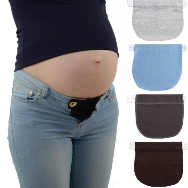 Maternity Pregnant Waistband Belt ADJUSTABLE Elastic Waist Extender Pants Small