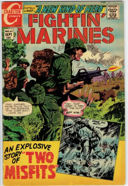 FIGHTIN' MARINES #87 Charlton Comics Sept. 1969 FN/VF 7.0 War Comic Book