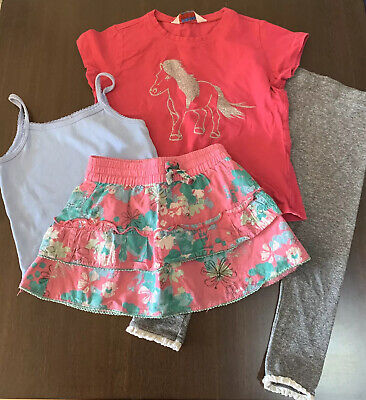 Girls 4 Year Old Bundle Summer Clothes O’neill Next Horse T-shirt Leggings Etc