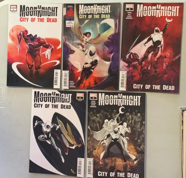 Marvel Comics Moon Knight: City of the Dead (2023) #1 - #5 Complete Miniseries