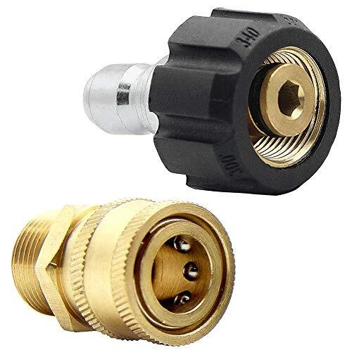 Pressure Washer Adapter Set Quick Connect Kit, M22 15mm, TWIS292