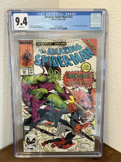 AMAZING SPIDER-MAN #312 - CGC 9.4 - McFarlane Green Goblin Hobgoblin Great Cover
