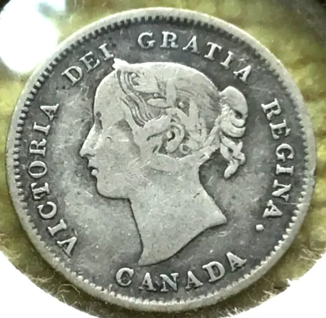 1891 Canada 5 Cents .925 Silver coin, KM #2