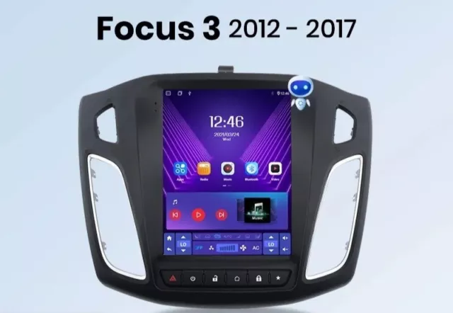 Ford Focus - Radio estéreo para automóvil 2012-2018 con Carplay/Android  Auto, pantalla táctil IPS de 10.4 pulgadas, radio de coche Android 11 con