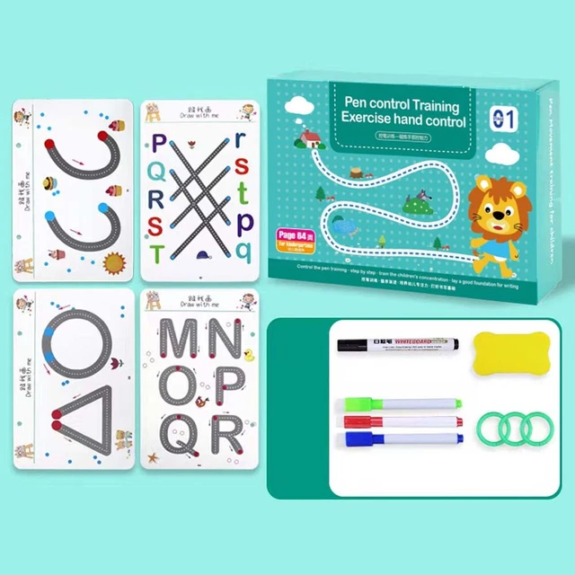 Magical Tracing Workbook Set Letter Drawing Practice Book for Kids Children